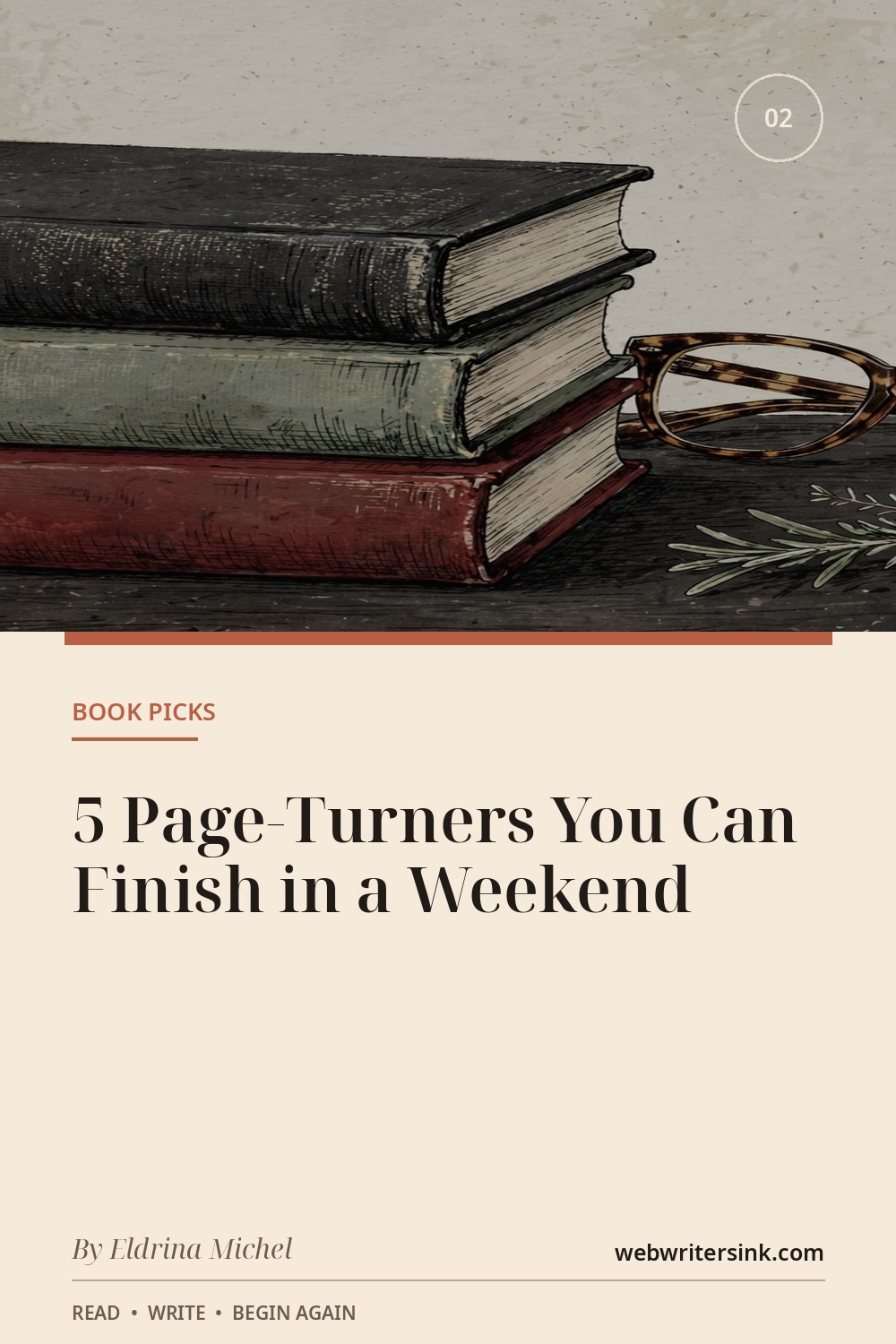 Illustrated books arranged for a weekend of reading